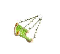 ALCXAZS Perchoir balançoire pour inséparables, Support et balançoire en Bois de Forme Unique, idéal pour Les Loisirs et l'exercice des perruches. Résistant pour aux morsures. Nid