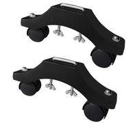 ALCXAZS Pieds à roulettes pour radiateur infrarouge d'appoint - Cadre en plastique robuste - Support de radiateur électrique facile à monter pour tout environnement - Pieds, Noir, longueur 23 cm