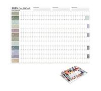 ALCXAZS Planificateur de temps minimaliste, liste de poinçons pour une planification pratique, autocollant gratuit, papier adhésif Double face, calendrier mural Vintage, UN