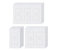 ALCXAZS Plaques murales isolantes pour interrupteurs et Prises, Joints d'étanchéité pour Prises Doubles, Exclusion Efficace des Courants d'air, Installation Facile, isolateur