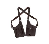 ALCXAZS Pochette bandoulière Double Robuste avec bandoulière sous Le Bras, idéale pour Vos Affaires en Toute sécurité Lors de Vos déplacements. Sac sous Le Bras Robuste et, Brun, 27.5 x 31 cm