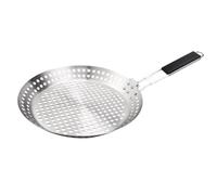 ALCXAZS Poêle à frire pour barbecue, plaque de cuisson polyvalente pour griller viandes et légumes, creuse pour une cuisson uniforme, poignée pliable, panier à pizza inclus.