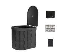 ALCXAZS Pot réutilisable Portable et hygiénique, Solution pour toilettes de voiture et Camping, pot Porta ABS pliable, large Application, Noir