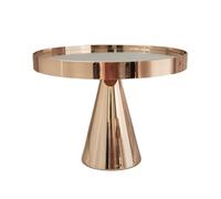 ALCXAZS Présentoir à gâteaux en cristaux élégant, présentoir à cupcakes de mariage, d'anniversaire, rond de 20 cm, avec dessus miroir, pièce maîtresse luxueuse, supports fête, salle manger,