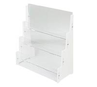 ALCXAZS Présentoir de Cartes en Acrylique de Table - Foires et événements artisanaux Présentoir Cartes en Acrylique Présentoirs pour foires Artisanales, Blanc