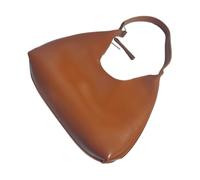 ALCXAZS Sac à main pratique pour femmes, Style rétro Simple, cadeaux pratiques, grande capacité, sac à bandoulière demi-lune en PU, petits sacs main, brun