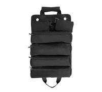 ALCXAZS Sac à Outils Enroulable pour électricien avec Grande capacité de Rangement permettant Un accès pour aux Outils et Une Grande portabilité, Noir