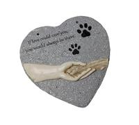 ALCXAZS Statue commémorative pour Animaux de Compagnie, Pierre tombale pour Chiens, Empreinte de Patte avec Un Symbole Unique et sincère d'amour éternel.