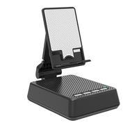 ALCXAZS Support de téléphone Portable avec Berceau réglable et Caisson de Basses intégré, Son HiFi Portable, Fixation antidérapante, Mains Libres.