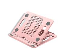 ALCXAZS Support de téléphone Tablette Portable Support Pliable Ergonomique Dissipation de Chaleur Angle Rotatif Lecture Livre réglable, Rose