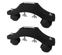 ALCXAZS Support mobile pour chauffage électrique infrarouge, facile à installer, élégant et doté de roulettes pour une utilisation dans les espaces de vie modernes. Idéal, Noir, longueur 23 cm