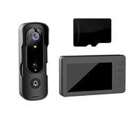ALCXAZS Système d'interphone sans Fil : Fini Les Angles Morts ! Image Plus Nette. Système d'interphone Audio et vidéo bidirectionnel. ABS, Carte Standard + 64 Go