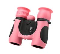 ALCXAZS Télescope binoculaire Haute définition pour Enfants - Affichage 8X Plus près avec des Lunettes de d'amélioration de la luminosité, Rose