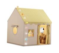 ALCXAZS Tente de Maison de Jeu Magique pour Enfants, intérieur et extérieur, Facile à Assembler, château de Princesse pour Les Jeux de rôle, Les, Jaune, 120 x 105 x 128 cm