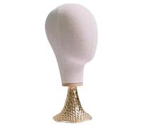 ALCXAZS Tête de mannequin élégante et légère, idéale pour présenter perruques et chapeaux à domicile, chez le coiffeur dans un centre commercial. Support de chapeau avec base en métal stable.