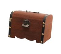 ALCXAZS Tirelire de Bureau, boîte à Monnaie, Coffre à Bijoux Vintage en Bois, boîte trésors, Porte-Bijoux pour Enfants et Adultes, Tirelire de Bureau, M.