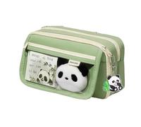 ALCXAZS Trousse à de Poche Transparente, pour projets créatifs, en Tissu Oxford, boîte de Papeterie Grande Valeur, Vert 1