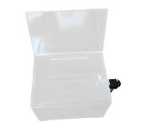 ALCXAZS Urne transparente verrouillable pour la collecte de cartes de visite et bulletins du public. Boîte à suggestions transparente en acrylique avec serrure.