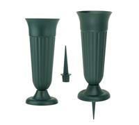 ALCXAZS Vases funéraires classiques et élégants, parfaits pour toutes les fleurs et plantes standard. Légers et résistants, ils conviennent Pour aux funérailles et Pour aux cimetières.