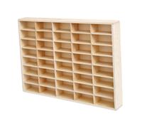 ALCXAZS Vitrine en bois avec séparateurs, boîte de rangement anti-poussière pour objets de loisirs créatifs, étagère et présentoir pour organiser et exposer une collection modèles réduits, 40 grille