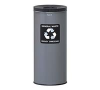 Alda Eco Poubelle de tri sélectif 45 l Gris et Couvercle en Acier Inoxydable Taille Unique
