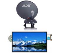 VANSAT Antenne Automatique 60cm Transportable Anti-obstacle Fourgon Camping-Car + TV AIO 24" Carte Fransat Intégrée G