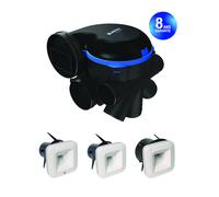 ALDES Kit VMC simple flux EasyHOME Hygroréglable Premium MW avec 3 bouches
