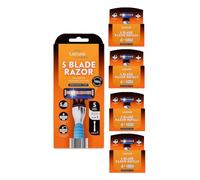 Aldi Lacura Men - Système de rasage avancé à 5 lames + 4 recharges de rasoir 5 lames [lame + kit de recharge] [Emballage imparfait]