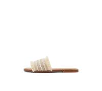 ALDO Femme Franges Sandale Plate, S B Natural, 38.5 EU