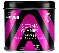 Biotine 10.000 mcg - 120 gummies - arôme cerise - Gummies pour cheveux - Acide folique, Zinc, Sélénium, Iode + Vitamines - Biotine pour cheveux - Vitamines pour cheveux, peau et ongles - Multivitamine
