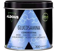 Glucosamine Chondroïtine MSM - 200 comprimés - Collagène, Acide Hyaluronique, Zinc, Calcium et Vitamine D3 - Anti-inflammatoire naturel - Pour les os et les articulations - Sans plastique