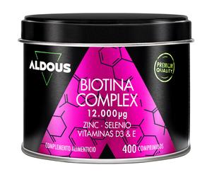 Aldous Labs Biotine Zinc Sélénium Vitamine D3 et Vitamine e 250mg 400comp