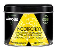 Nootropique Naturel - 80 Gélules - Brain Booster - Focus - Mémoire et Concentration, Énergie - Ginkgo Biloba, Lions Mane, Caféine, Bacopa Monnieri, Tyrosine, Théanine, Huperzia - Fabriqué dans l'UE