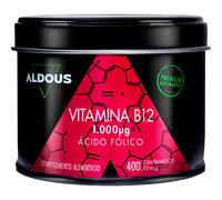 Vitamine B12 Vegan 1000mcg Haute Dose + Acide Folique - Énergie, Immunité, Fatigue, Métabolisme & Système Nerveux - 400 Comprimés B12 Méthylcobalamine Pure & Biodisponible - Vitamine Adulte