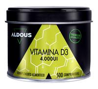 Vitamine D3 2000 UI dose maximale - 500 comprimés - Vitamine D3 Colecalciférol - Vitamines pour le système immunitaire et les défenses - Améliore l'absorption du calcium - 1 comprimé tous les 2 jours