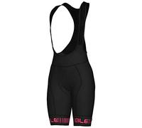 Ale Strada Bib Shorts Noir XS Femme Black / Fluor Pink