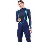 Alé Cycling Klimatik K-Atmo 2.0 Pantalon d'hiver à Bretelles imperméable pour Femme, Bleu Marine, XS