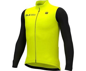 Alé Cycling Maillot à Manches Longues Solid Fondo 2.0 pour Homme, Jaune Fluo, XL