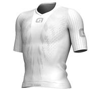Alé Cycling Pro Race Intimo Maillot de Corps à Manches Courtes, Blanc, L-XL Homm