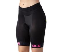 Alé Cycling Traguardo Solide Short de Cyclisme, Noir/Rose Fluo, 3XL Femme