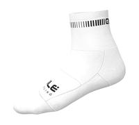 Alé Logo Q-skin 12 Cm Chaussettes de cyclisme Mixte (lot de 1) 32-34 White/Black