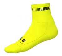 Alé - Logo Q-Skin Socks - Chaussettes de cyclisme - EU 44-47 - L - fluo yellow / black