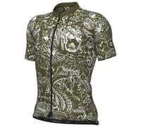 Maillot Alé PRAGMA Safari Essenza manches courtes vert foncé blanc - XXL