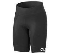 ALE' Short de Cyclisme Unisexe pour Enfant, Noir/Blanc, 12 Ans