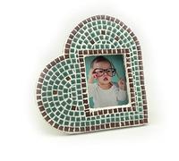 ALEA Mosaic Kit Mosaïque Cadre Coeur Marron Vert
