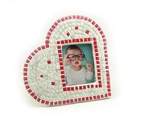 ALEA Mosaic Mosaïque Cadre en kit avec cœur rouge beige