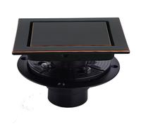 aléatoire 15,2 cm SUS304 en acier inoxydable Square Douche Siphon de sol avec insert pour carrelage Grille amovible Multipurpose invisible Look ou à plat, Housse inoxydable brossé. À bord large