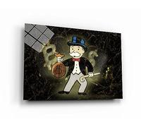 Alec Monopoly Canvas | Alec Bitcoin | Alec Dollar | Alec Art | Poster de décoration d'intérieur Hyperbeats | 10 x 14 - 0,75 cm de profondeur
