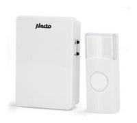 Alecto ADB-11WT Sonnette sans Fil - Sonnette sans Fil - Portée 30 m - Signal Acoustique et Optique - Crypté - Blanc