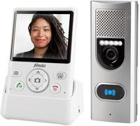 Alecto - Sonnette intercom ADI-250 - Caméra et écran couleurs 3.5" - Blanc/Argent